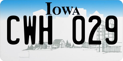 IA license plate CWH029