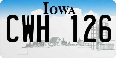 IA license plate CWH126