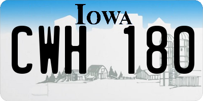IA license plate CWH180