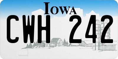 IA license plate CWH242