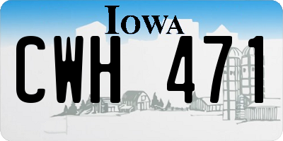 IA license plate CWH471