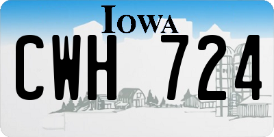 IA license plate CWH724