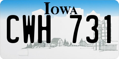IA license plate CWH731
