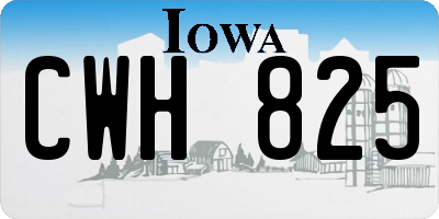 IA license plate CWH825