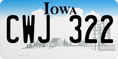 IA license plate CWJ322