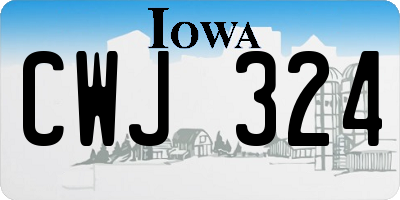 IA license plate CWJ324