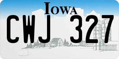 IA license plate CWJ327
