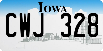 IA license plate CWJ328