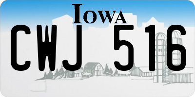 IA license plate CWJ516