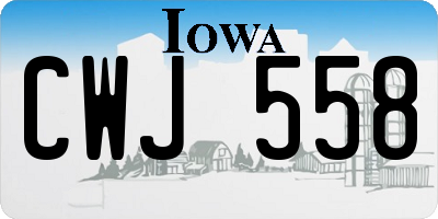 IA license plate CWJ558
