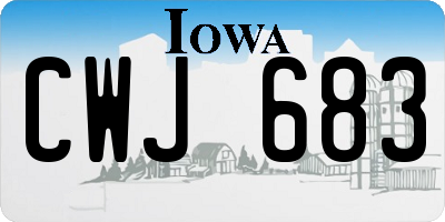 IA license plate CWJ683