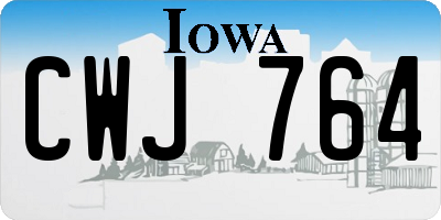IA license plate CWJ764