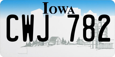 IA license plate CWJ782