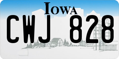 IA license plate CWJ828