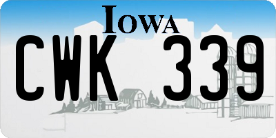 IA license plate CWK339