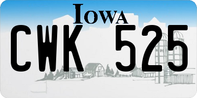 IA license plate CWK525