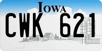 IA license plate CWK621