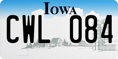 IA license plate CWL084