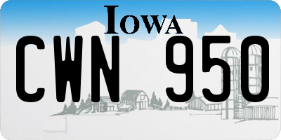 IA license plate CWN950