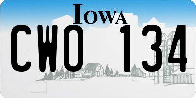 IA license plate CWO134