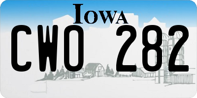 IA license plate CWO282