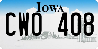 IA license plate CWO408