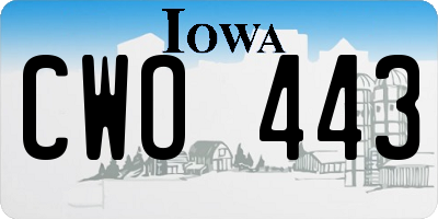 IA license plate CWO443
