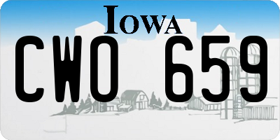 IA license plate CWO659