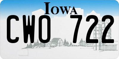 IA license plate CWO722
