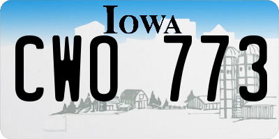 IA license plate CWO773