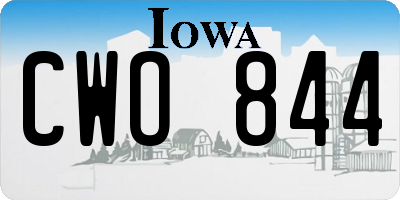 IA license plate CWO844