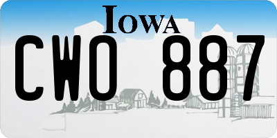 IA license plate CWO887
