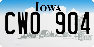 IA license plate CWO904
