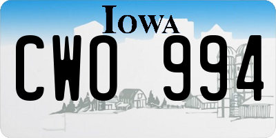 IA license plate CWO994