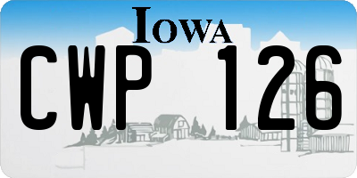 IA license plate CWP126