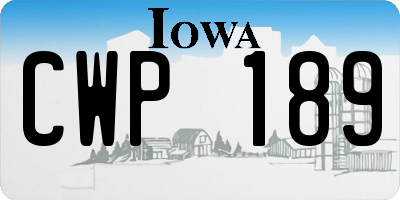 IA license plate CWP189