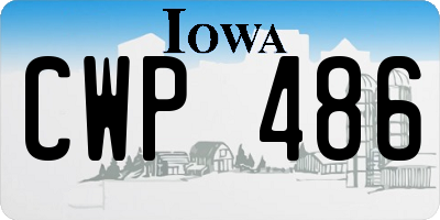 IA license plate CWP486