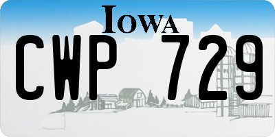 IA license plate CWP729