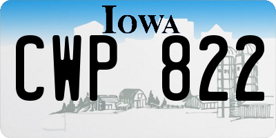 IA license plate CWP822