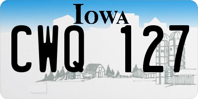 IA license plate CWQ127