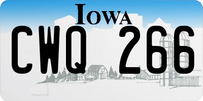 IA license plate CWQ266