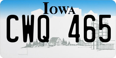 IA license plate CWQ465