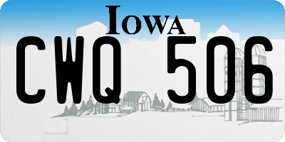 IA license plate CWQ506