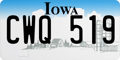IA license plate CWQ519
