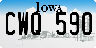 IA license plate CWQ590