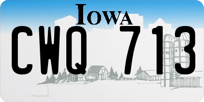 IA license plate CWQ713