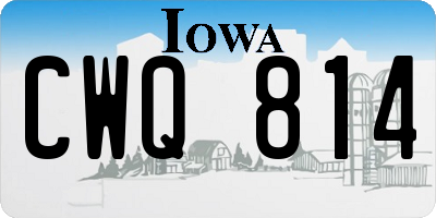 IA license plate CWQ814