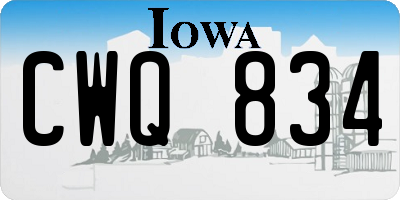 IA license plate CWQ834