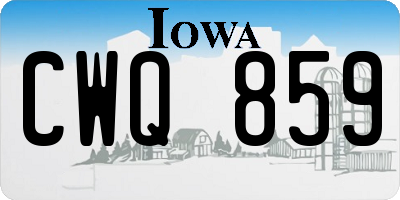 IA license plate CWQ859