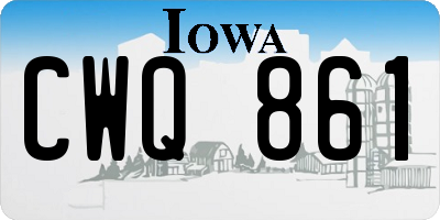 IA license plate CWQ861